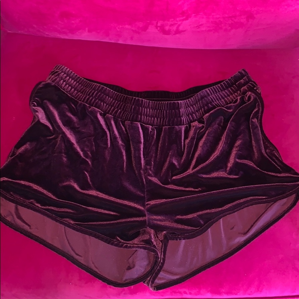 Velvet jogger shorts